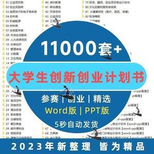 2020年创业计划书模板范文 完整版