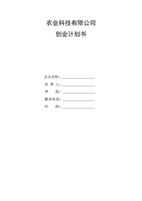 创业计划书的公司概述